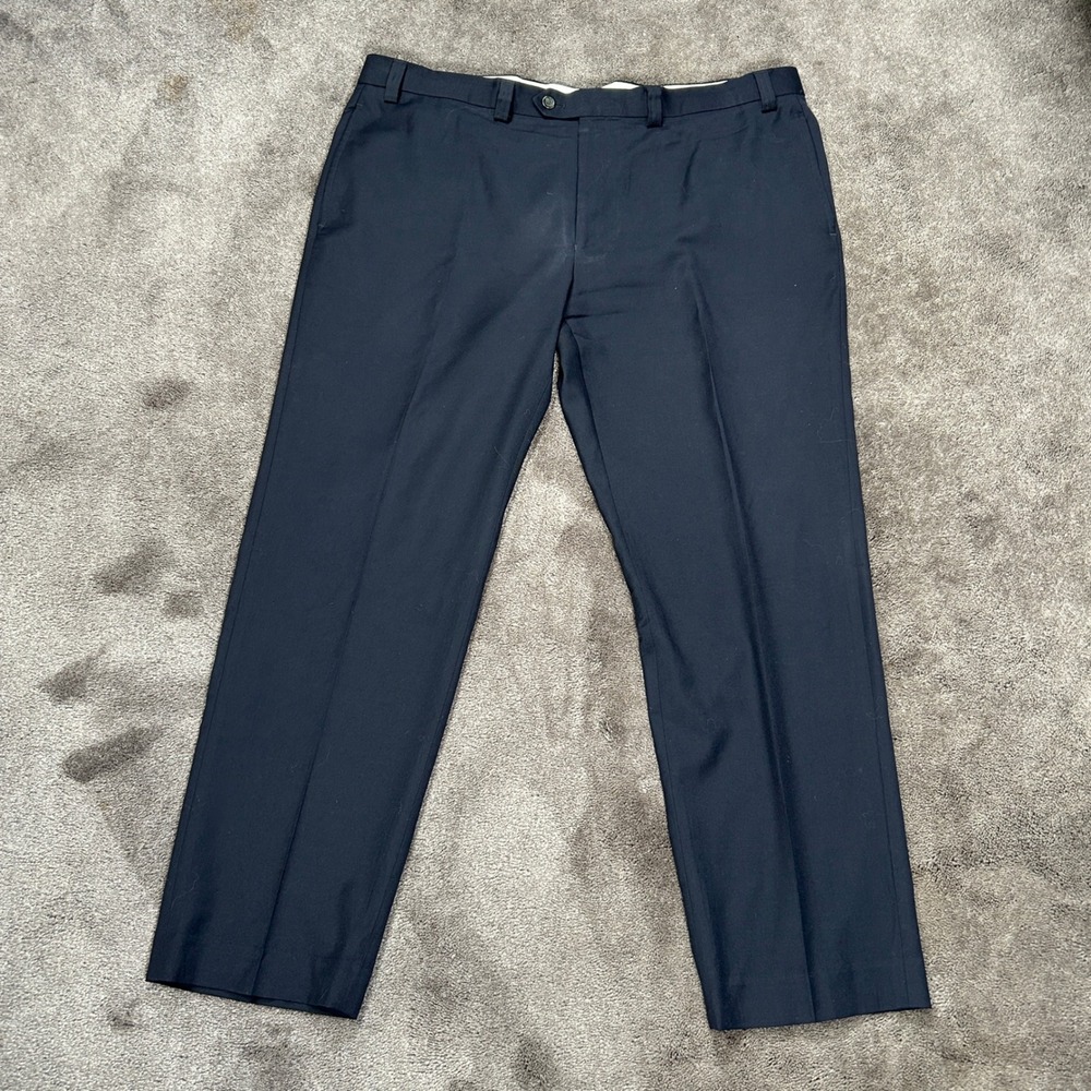 Lauren Ralph Lauren Dress Pants Mens 40x30 Navy Solid Wool Cashmere Trousers
